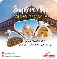 A visual depiction of the architectural wonders is symbolizing the golden heritage of the triangle.